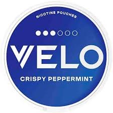 Velo Crispy Peppermint Mini 8mg slim nicotine pouches can icy mint Dubai UAE