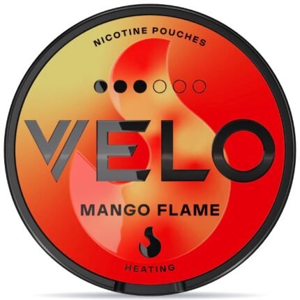 Velo Mango Flame 10mg nicotine pouches Dubai UAE – tropical mango flavor slim tobacco-free pouches