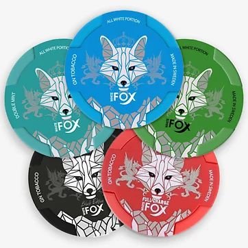 Fox Nicotine Pouches Dubai – Mint & Tobacco Flavors, Slim 12-22.5mg