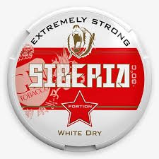 Siberia White Dry 43mg snus Dubai – ultra strong icy mint tobacco snus, low-drip white portions, 20 pouches
