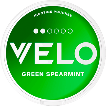Velo Green Spearmint 6mg slim nicotine pouches can Dubai UAE