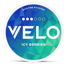 VELO Icy Berries nicotine pouches can with cooling berry flavor in Dubai UAE – tobacco-free slim pouch product